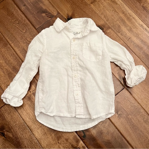 Janie and Jack Shirts & Tops Janie Jack Boys 2t White Linen Shirt